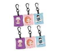 Gogogmee 6pcs Microfiber Eyeglass Cleaning Cloth Keychains with Hanging Strap Soft Absorbent Lens Wipes for Glasses Sunglasses Screens Polishing Cloth with Stylish Prints