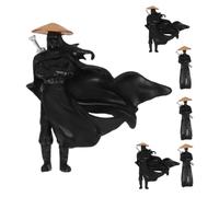 Gogogmee 6pcs Mini Ancient Chinese Figurines Micro Landscape Decor for Bonsai Garden Fish Tank Desktop Display Collectible Flexible Arrangement