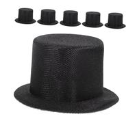 Gogogmee 6pcs Mini Top Hats for Crafts Lightweight Felt Snowman Caps DIY Dollhouse Decorations Festive Holiday Ornaments for Pet Accessories and Creative Projects