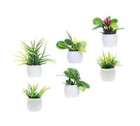 Gogogmee 6Pcs Miniature Plant Figurines House Plant Adornments for Mini Decor for Micro Landscaping and Creative Displays