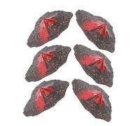 Gogogmee 6pcs Miniature Volcano Model High Realistic Volcanic Eruption Simulation Plastic Ornaments for Science Education Geography Lovers and Collectors
