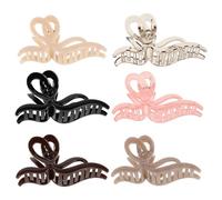 Gogogmee 6pcs Minimalist Bow Hair Clips Delicate Ribbon Bows Strong Hold Non-slip Claw Clips for Thin and Thick Hair for Women Simple Insect Motif