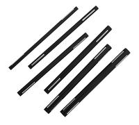Gogogmee 6pcs Nail Shaping Wand Cuticle Pusher Tool for Gel Nails French Manicure Multipurpose Black Metal Sticks Easy Use for Home and Salon