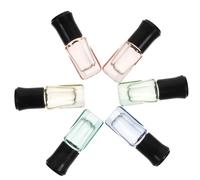 Gogogmee 6Pcs Octagonal Refillable Roller Bottles Essential Oil Containers with Steel Balls Portable Glass Perfume Bottles for Aromatherapy and Fragrance Dispensing