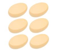 Gogogmee 6pcs Oval Makeup Sponge for Blending and Applying Powder Foundation Skin-friendly Cosmetic Puff for Full Face Use Soft Thick Latex Design for Dry and Wet Application