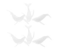 Gogogmee 6Pcs Realistic Silicone Whale Models for DIY Epoxy Crafts Ocean Themed Home Decoration Premium Quality Miniature Animal Figures for Creative Projects and Unique
