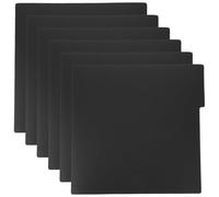 Gogogmee 6pcs Record Dividers: Record Collection Dividers Vinyl Sort Card for Album Categories, 0.75mm Thick Plastic Media Shelf Organizer and Index Card for DJs, Libraries Organization Black
