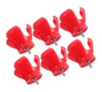 Gogogmee 6pcs Red Handheld Golf Ball Retriever for Water with Grabber Claw Sucker Tool Compact Portable Pick Up Accessory for Golfers Practical Convenience Course