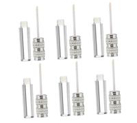 Gogogmee 6pcs Refillable Lip Gloss Tubes with Attached Brush Head Plastic Lip Balm Containers for DIY Makeup Beginners and Daily Use Silver Rhinestone Design