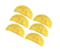 Gogogmee 6Pcs Simulation Dumpling Model Realistic Egg Dumpling for Display Education and Decor Versatile Fake Food Props for Home Parties and Supermarket Display