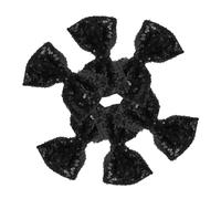 Gogogmee 6pcs Sparkling Sequin Bow Hair Clips for Little Lightweight and Comfortable Party Bow Accessories Elegant Black Barrettes for Birthday and Holiday Dressing