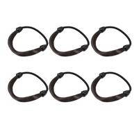 Gogogmee 6Pcs Synthetic Wig Hair Elastic Ponytail Ties Rope Bands for Women Natural Black Sturdy Flexible Hair Hold for School and Work