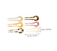 Gogogmee 6Pcs Tortoise Shell Hair Forks Hair Bun Holder for Women for Elegant Updos