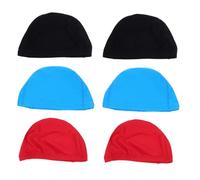 Gogogmee 6pcs Unisex Elastic Swim Caps for Adults Nylon Fabric Swimming Hats for Long Hair Streamlined Design Reducing Water Resistance Comfortable Fit for Pools and Open Water