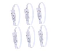 Gogogmee 6Pcs White Head and Arm Circumference Measuring Tape Flexible Plastic Non Stretchable Tape Measure for Pediatric Testing and Portable with Accurate Calibration