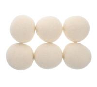 Gogogmee 6pcs White Wool Tumble Drying Balls 6cm Anti-Static Fabric Softener Laundry Balls Reduce Wrinkles and Lint for Home Washing and Tumble Drying
