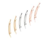 Gogogmee 6pcs Women Long Hair Clips Brushed Golden Silver Rose Gold Hair Barrettes with Smooth Surface Elegant Hairpins for Ladies Daily Wear and Special Occasions