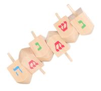 Gogogmee 6pcs Wooden Gyro for Colorful Spinning Tops Wood Material Fun Hand-eye Coordination Game Creative Playroom Supply