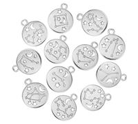 Gogogmee 72Pcs Zodiac Charms Alloy Pendants for Earrings Necklaces and Bracelets Stylish Jewelry Making Accessories Featuring Zodiac Signs for DIY Craft Projects