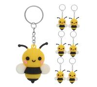 Gogogmee 7pcs Bee Keychain Set Cute Bee Key Chains Bag Pendants for Party Favors and