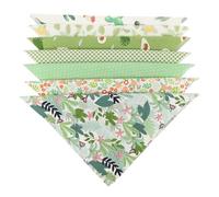Gogogmee 7pcs Cotton Fabric Bundle for Sewing and Crafting, Floral Style Printed Patchwork Cotton Material, Suitable for Making Cushions and Bookmarks, Pre-Cut Pieces for DIY Projects