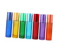 Gogogmee 7Pcs Empty Roll Perfume Bottle Durable Mixed Color Essential Oil Subpackaging Container for Travel Leak Design for Synthesis Oils and Cosmetics