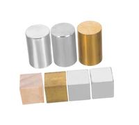 Gogogmee 7pcs Scientific Density Cubes and Cylinders Set Copper Iron Aluminum for Physics Experiments Stem Education Classroom Studies Portable Teaching Kit