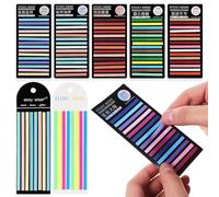 Gogogmee 8 Packs Fluorescent Highlighter Tape Strips Long and Short Page Markers Sticky Index Tabs for Reading Annotation School Office Use Reusable No Residue