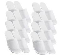 Gogogmee 8 Pairs Disposable Non-slip Slippers with Sole for Hotel Spa Guests Soft Lightweight Disposable Footwear for Travel Home Salon and Short-term Rentals