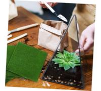 Gogogmee 8 Pcs Artificial Moss Lightweight Fake Grass Carpet for Micro Landscape Craft Dollhouse Decor Easy Maintenance Realistic Texture Plastic Material