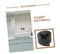Gogogmee 8 Rolls Self-Adhesive Acrylic Mosaic Tiles Flatback Clear Gems for DIY Crafting Home Wall Decor Wear-Resistant Creative Square Patches for Photo Frames Tables and