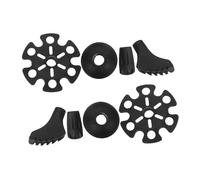 Gogogmee 8 sets Trekking Pole Tip Protectors with Mud Snow Baskets Fit for Hiking Sticks and Walking Canes Anti-slip Replacement Accessories for Concrete Rock Asphalt and Trail Stability