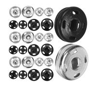 Gogogmee 80pcs Sew-On Metal Snap Button Kit 8mm 12mm Brass Invisible Round Fasteners for Clothing Sewing, Pants and Jeans Replacement Press Studs Snap Button Set