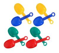Gogogmee 8Pcs Beach Shovels Set, Plastic Sand Scoops in Red Yellow Blue Green, Mini Sand Digging for Outdoor Sandbox and Beach Play