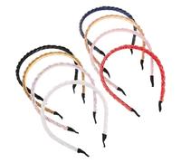 Gogogmee 8pcs Beaded Braided Headbands for Women and Elastic Bridal Hair Hoops with Jewel Knot Design Handmade Wedding Hair Accessories for Group Sharing and Everyday Flair