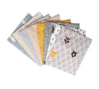 Gogogmee 8pcs Cotton DIY Fabrics Patchwork Quilt Cloth Set 40x50cm Mixed Plain Handmade Sewing Craft Material for Home and Hobby