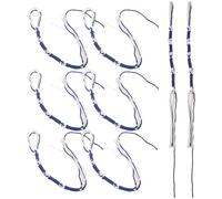Gogogmee 8pcs Faderesistant Blue and White Tzitzit Tassels for Jewish Prayer Shawl Traditional Torah Fringe Strings for Sephardic Ashkenazi Tallit Repair Synagogue Tallis Pants Accessories