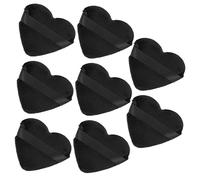 Gogogmee 8pcs Heart Shaped Makeup Powder Applicator Set, Dense Soft Velvet Loose Powder and Foundation Sponges for Women’s Face Cosmetics Application