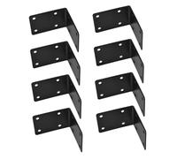 Gogogmee 8pcs Heavy Duty Raised Bed Corner Brackets Thick Stainless Steel Black Coated Metal Right Angle Joint Planter Box Shelf Support for Furniture and Garden