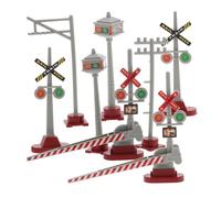 Gogogmee 8pcs Mini Railroad Signal Lights for DIY Sand Tables Architectural Model Train Traffic Signs Educational Micro Landscape Accessories for Creativity and