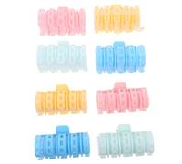 Gogogmee 8pcs Plastic Hair Curlers with Clips for Bangs and Crown Volume Heatless Rollers for Long Material DIY Styling Tool for Women Easy French Curlers for Natural Airy