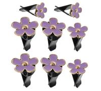 Gogogmee 8Pcs Purple Daisy Flower Car Vent Clips Air Freshener Decoration Alloy Car Interior Accessories Cute Dashboard Clip Set for Women
