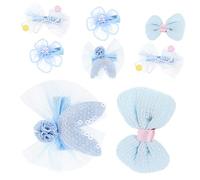Gogogmee 8pcs Rabbit Ears Hair Clip Flower Design Cute Bow Clips for Boys and Girls Boy Girl Hair Accessories for Girl's Parties and Daily Wear