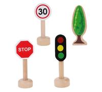 Gogogmee 8pcs Road Sign Educational Traffic Model for Early Learning Plaything Random Styles for Boys and Interactive Role Play