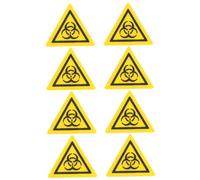 Gogogmee 8pcs Sign Hazard Risk Warning Risk Warning Stickers Laboratory Safety Decals Labs Caution Label Risk Warning Signs Safety Signs