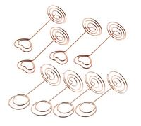 Gogogmee 8pcs Table Number Holders Peacock Heart Design Card Clips for Weddings Events Parties Versatile Photo Display Stands Memo Holders for Table Decoration