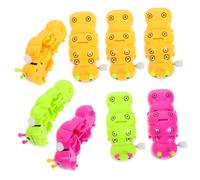 Gogogmee 8Pcs Wind-up Caterpillar Educational Clockwork Plaything for Boys and Small Cartoon Crawling to Hand-eye Coordination Random Colors for Party Favors Random Color