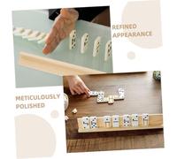 Gogogmee 8Pcs Wooden Domino Holder Trays DIY Displaying Stands Multi-function Wooden Bases for Dominoes and Craft Projects Elegant Natural Wood Finish