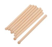 Gogogmee 8pcs Wooden Drumsticks for Lightweight Ergonomic Design Handmade Natural Finish Non Slip Grip Percussion Training Electronic Drum Accessories for Young Drummers