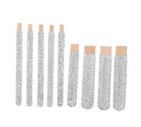 Gogogmee 9pcs Hand-carved Wooden Cosmetic Brush Handles with Rhinestone Embellishments Sturdy DIY Makeup Tool Accessories for Glamorous Stage and Photo Shoot Use